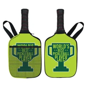 World&#39;s Best Pickleball Player Pickleball Paddle Cover - Paddle Cover - Pickleball Gear - Pickleball Pattern - Mothers Day Gift - Gift Ideas
