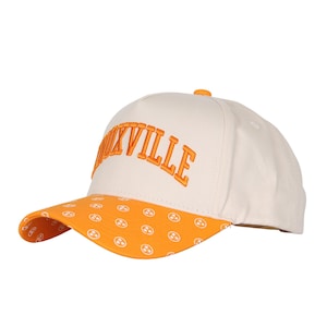 Knoxville Tennessee Hat, Embroidered Knoxville Hat, Orange and Cream Tri Star Hat, Tennessee Game Day Cap, Knoxville TN Gift