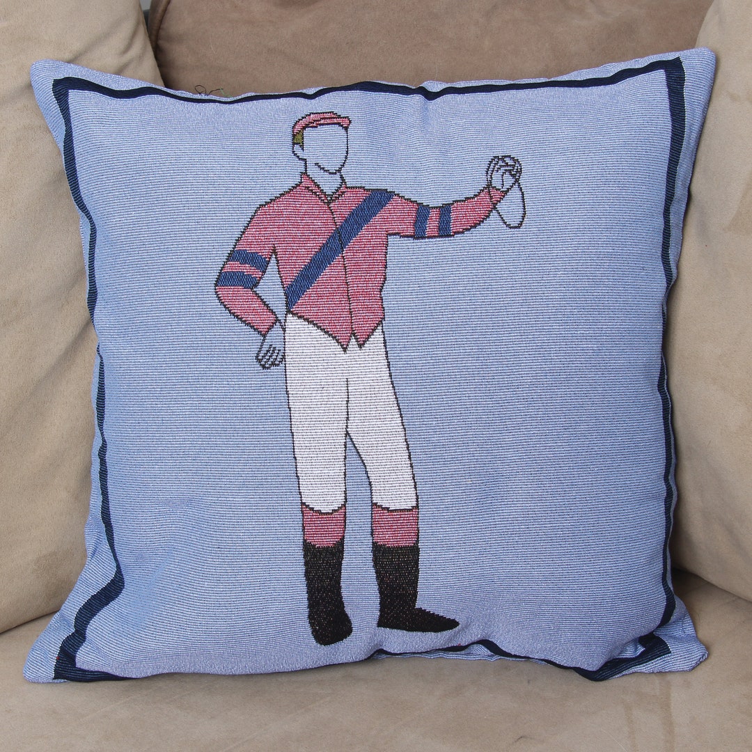 Derby Horse Jockey Blue Pillow Horse Racing Derby Gifts 2024 Derby