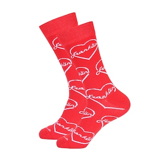Ohio Socks - Heart Franklin Socks - Cincinnati Socks - Franklin Socks - Franklin Fans and Lovers - Ohio Fans - Ohio Gifts - Cincinnati Gifts