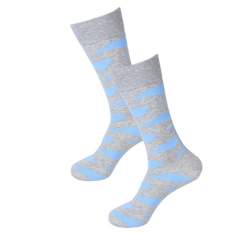 North Carolina Socks - Grey/Blue North Carolina Shape Socks - North Carolina Fans - NC Lovers - NC Gifts - Gifts for Husband - Gifts for BF image 2