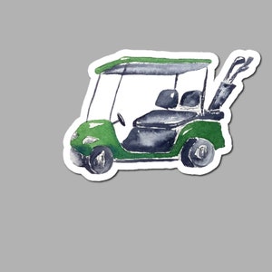 Naklejka na wózek golfowy - Kije golfowe - Zabawne naklejki - Naklejki z pozdrowieniami - Pomysły na prezenty - Golf - Naklejka na męża - Naklejka na chłopaka