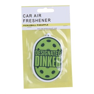 Pickleball Designated Dinker Car Air Freshener - Air Freshener - Gifts For Him Or Her - Funny Car Gift - Pickle Ball - Tennis - Alcohol