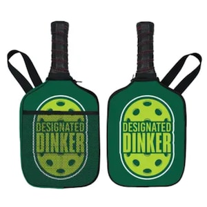 Designated Dinker Pickleball Paddle Cover - Paddle Cover - Pickleball Pattern - Mothers Day Gift - Pickleball Gift - Gift Ideas