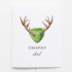 Hirsch Reittier Grußkarte Trophy Dad - Ehemann Grußkarte - Freund Geburtstagskarte - Vatertag - Trophäenjagd - Hirschjagd