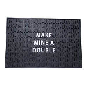 Make Mine A Double - Bourbon - Bourbon Bar - Bourbon Bar Mat - Drinking Bourbon - Bourbon Gift - Whiskey - Alcohol Bar Gift - Gift