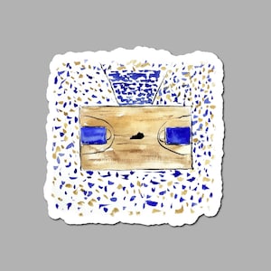 Sticker Kentucky basketbalstadion - Kentucky - Kentucky Horse Farm - Kentucky Basketball - wenskaarten - cadeaustickers - cadeau-ideeën