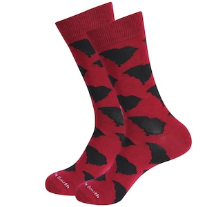 Socken von South Carolina - Rot / Schwarz Socken von South Carolina - Fans von South Carolina - Geschenke von South Carolina - Fans von Socken - SC-Socken