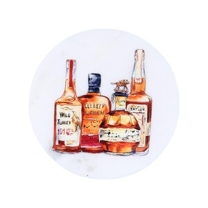 Kentucky Bourbon Bottles V2 Marble Coaster - Drink Coaster - Man Cave - Bourbon Whiskey Decor - Bourbon Gift - Housewarming Gift - Alcohol