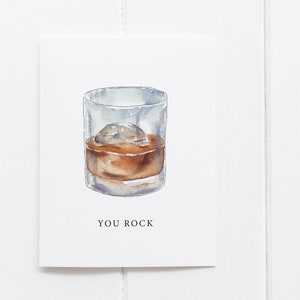 Cartão de Saudação Bourbon Whiskey You Rock - Cartão de Saudação Marido - Cartão de Aniversário Namorado - Namorada - Dia dos Pais - Cartões de Dia das Mães