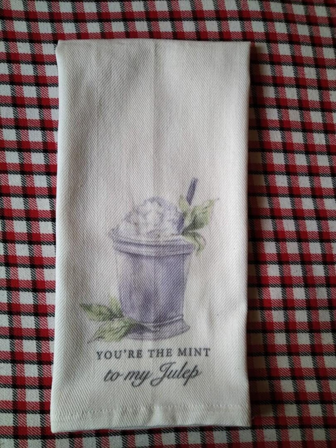 Kentucky Derby You're the Mint to My Julep Kentucky Derby Tea Towel
