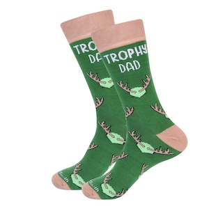 Jagdsocken - Trophy Dad Deer Mount Socken - Jagdgeschenke - Geschenk für Jäger - Geschenke für Mann - Geschenke für Freund - Hirschjäger-Socken
