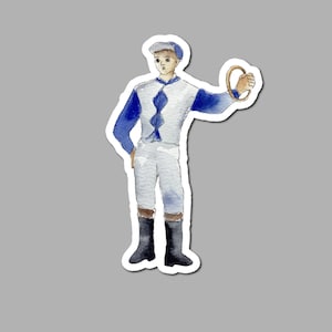 Sticker staande derbyjockeys - stickers welkomstgroet - stickers paardenraces - Derbystickers 2024 - stickers - cadeau-ideeën - koelere sticker