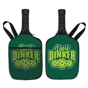 Day Dinker Pickleball Paddle Cover - Gift Ideas - Pickleball Pattern - Mothers Day Gift - Pickleball Mom - Pickleball Themed Gifts - Dinking
