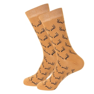 Jagdsocken - Rack &#39;Em Jagd Hirschgeweih Socken - Jagdsocken - Geschenke für Hirsch Jäger - Derby Socken - Lustige Socken - Derby Party Socken