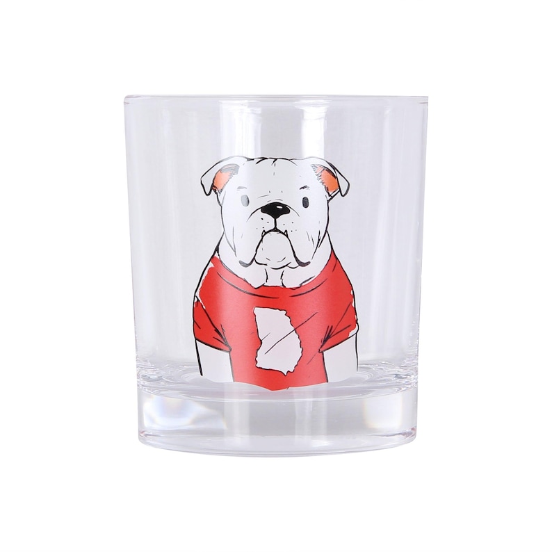 Barrel Down South Bulldog Rocks Glass