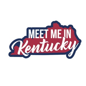 Sticker Meet Me In Kentucky - Kentucky wenskaart - Kentucky - Kentucky Gifts - wenskaarten - cadeau-ideeën - welkomststicker - Derby