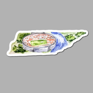 Sticker omtrek voetbalstadion staat Tennessee: stickers voor begroetingen - bourbon - whisky - alcohol - stickers - voetbalcadeaus