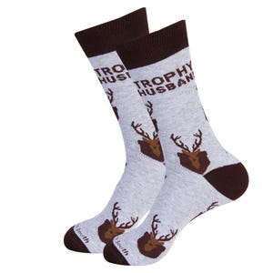 Jagdsocken - Trophäe Ehemannsocken - Jagdgeschenke - Geschenk für Jäger - Geschenke für Ehemann - Geschenke für Freund - Hirschjäger-Socken
