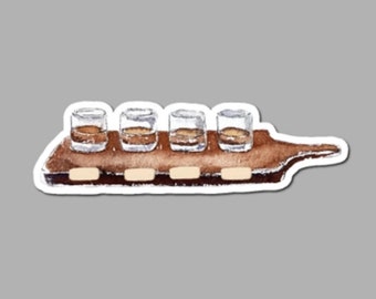 Bourbon Whiskey Flight Board Sticker - Bourbon - Whiskey Stickers - Stickers - Bourbon Whiskey - Bourbon Stickers - Gift Ideas - Decals