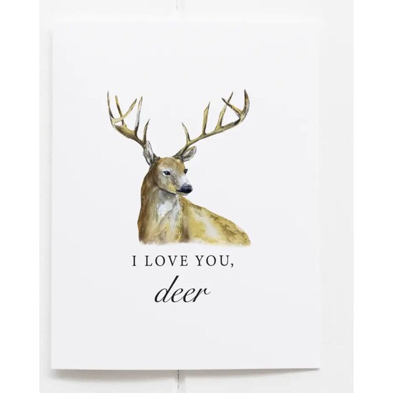 Deer Hunting Greeting Card I Love You Deer - Birthday Card for Son
