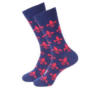 Louisiana Socken - Navy Fleur-De-Lis Socken - Louisiana Fans - Louisiana Lovers - Louisiana Geschenke - Geschenke für Ehemann - Geschenke für Freund