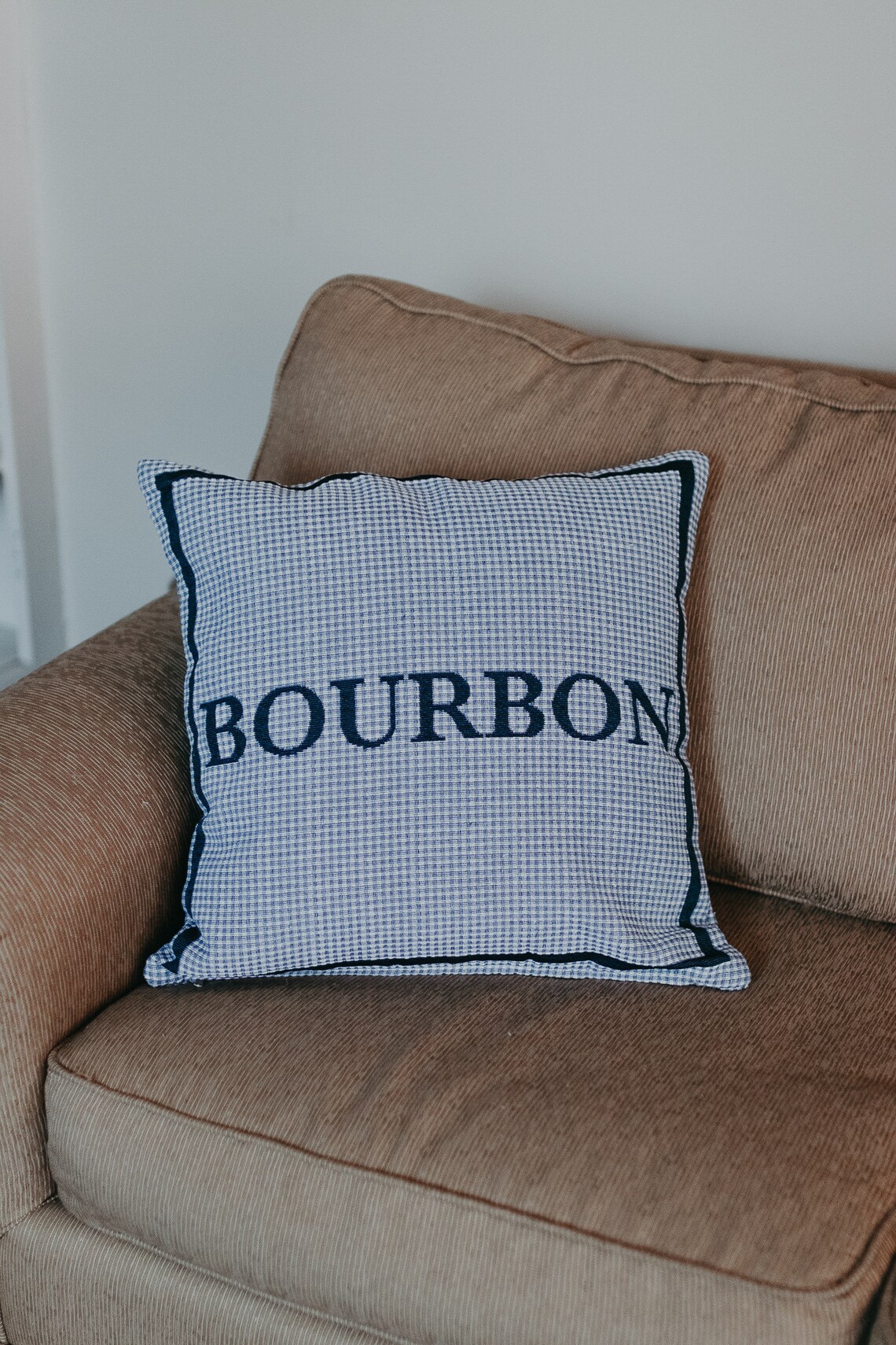 Bourbon Gingham Pillow Etsy