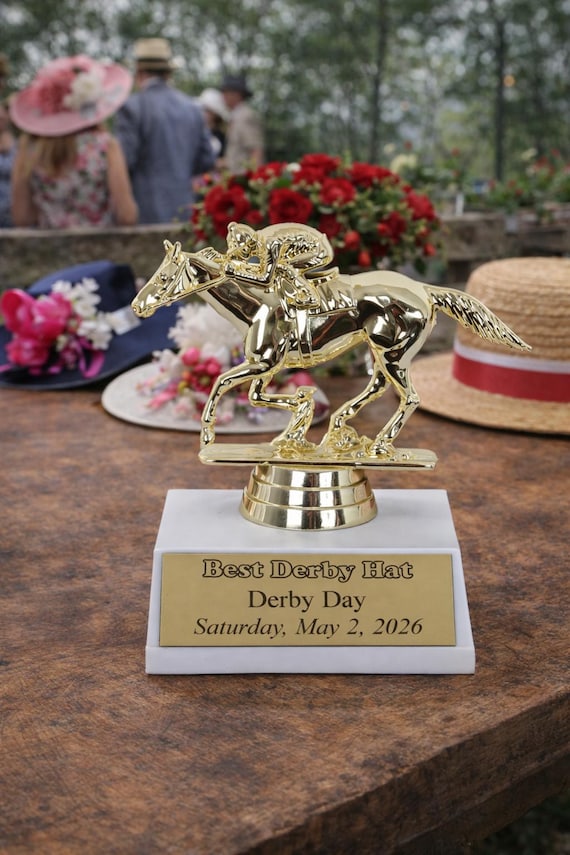 Best Derby Hat - Kentucky Derby Trophy - Derby - Derby Party Favors - Kentucky Derby - Derby Fashion - Derby Decor - Derby Party