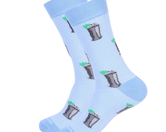 Derby Mint Julep Socks - Derby Party Favors - 2024 Derby - Kentucky Bourbon Socks - Derby Hostess Gift - Derby Mint Julep - Derby Day Attire
