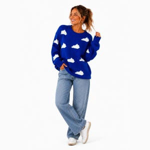 Suéter azul de Kentucky, suéter blanco con estampado del estado de Kentucky, suéter para el día del partido, regalo de Kentucky