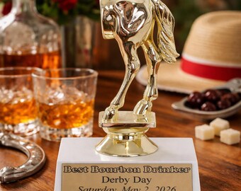 Derby Best Bourbon Drinker - Derby Trophy - 2024 Derby - Derby Party Favors - Derby Fashion - Derby Decor - Derby Party - Derby Bourbon Gift