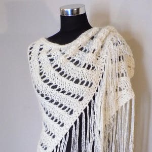 Accessories Scarves & Wraps Shawls & Wraps Hand Knitted Lace Wedding / Baby Shawl Natural Fibres Circular Heirloom Shaw MADE TO ORDER 