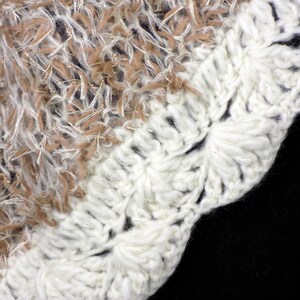 Soft Wool scarf, Women knitted scarf, Fur-like Shawl image 6