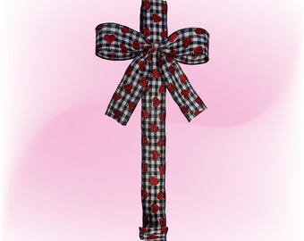 14” Metal Door Wreath Hanger, Red Door Wreath Hanger, Wreath Hook, Hanger for Wreaths, Valentine's Day  Decor, Handmade Wreath Hanger