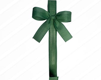 14” Metal Door Wreath Hanger, Wreath Hook, Hanger for Wreaths, Front Door Wreath Hanger, Over the Door Hook, Door Hook, Farmhouse Stripe Bow