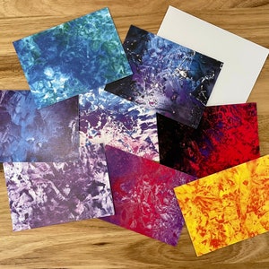 Individual Greeting Cards: 8 options of colourful crystal cards
