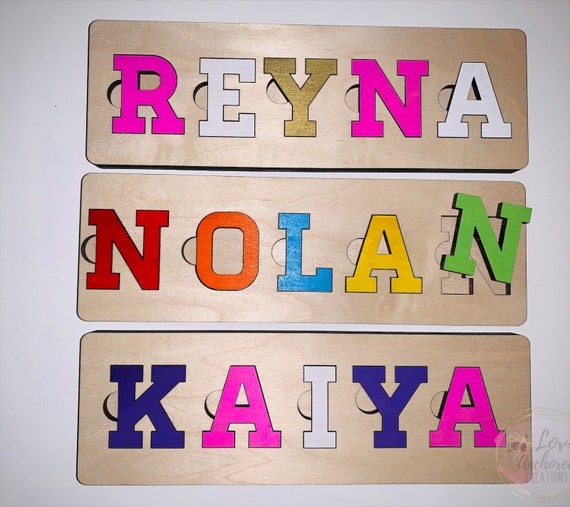 Child Wooden Name Puzzle Laser Cut 