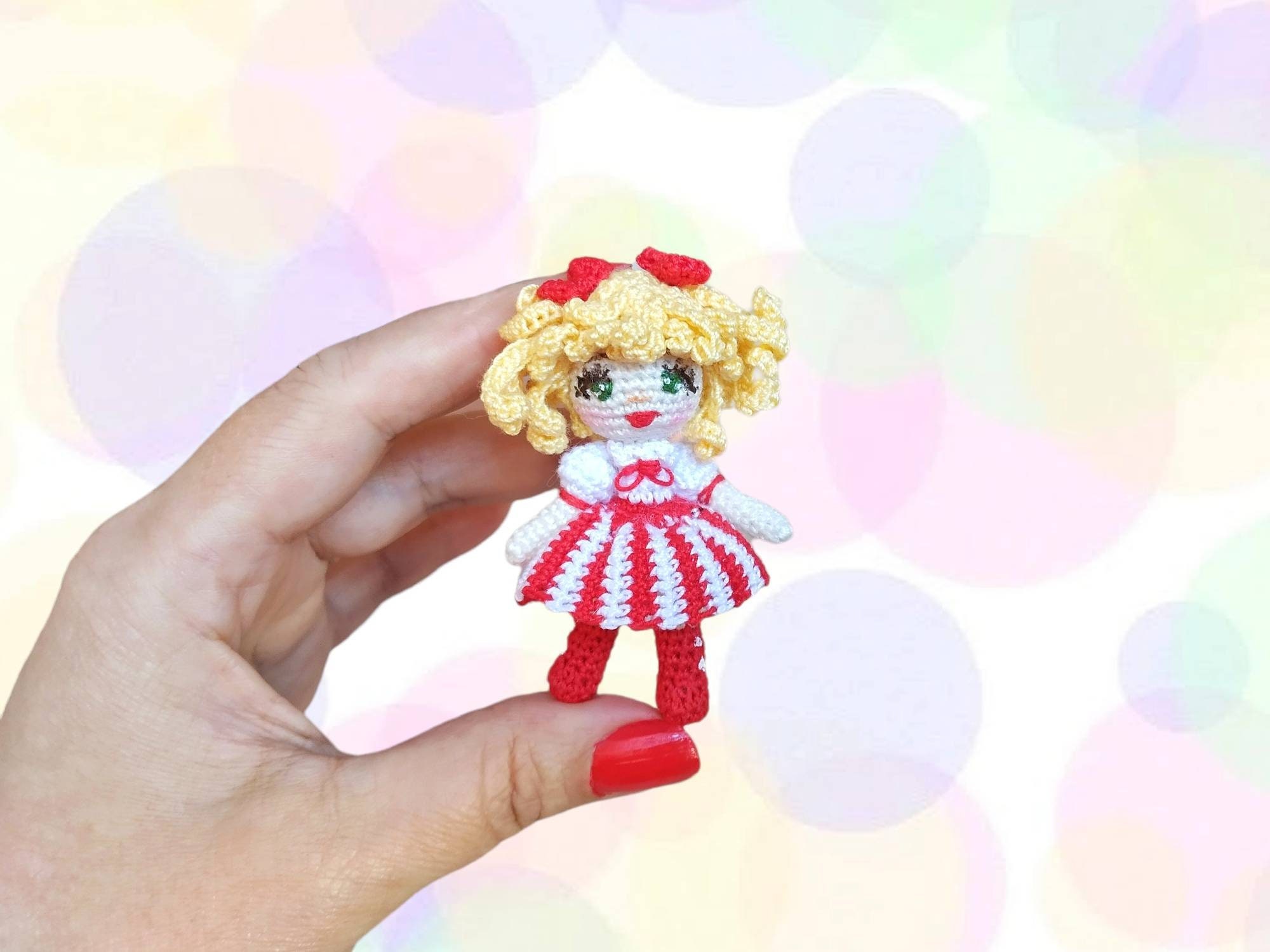 Candy Candy, Mini Crochet Doll 6.7 Cm 2.6 Tall. Gift for Her. Collectible  Doll, Little Doll for the Dollhouse. 