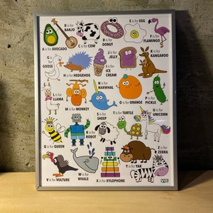 11x14 Cartoon Alphabet Imprimer / Affiche