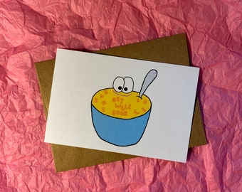 Let us mail the card for you! Includes recipe for Chicken Soup SAVE on SHIPPING Chicken Soup Get Well Card