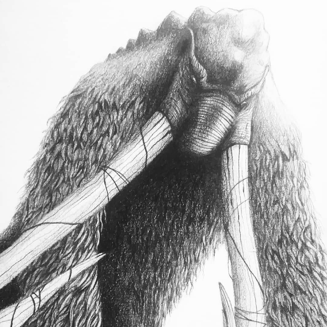 Godzilla: King Of The Monsters Behemoth Original Drawing | Etsy