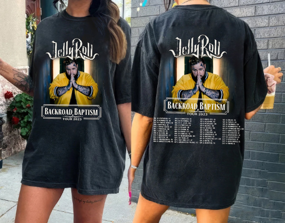 Jelly Roll 2023 Tour Shirt Backroad Baptism Tour Shirt Etsy