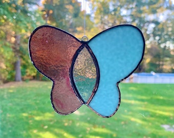 EB Charity Butterfly Stained Glass Suncatcher ornament includes donation to Epidermolysis Bullosa Partnership