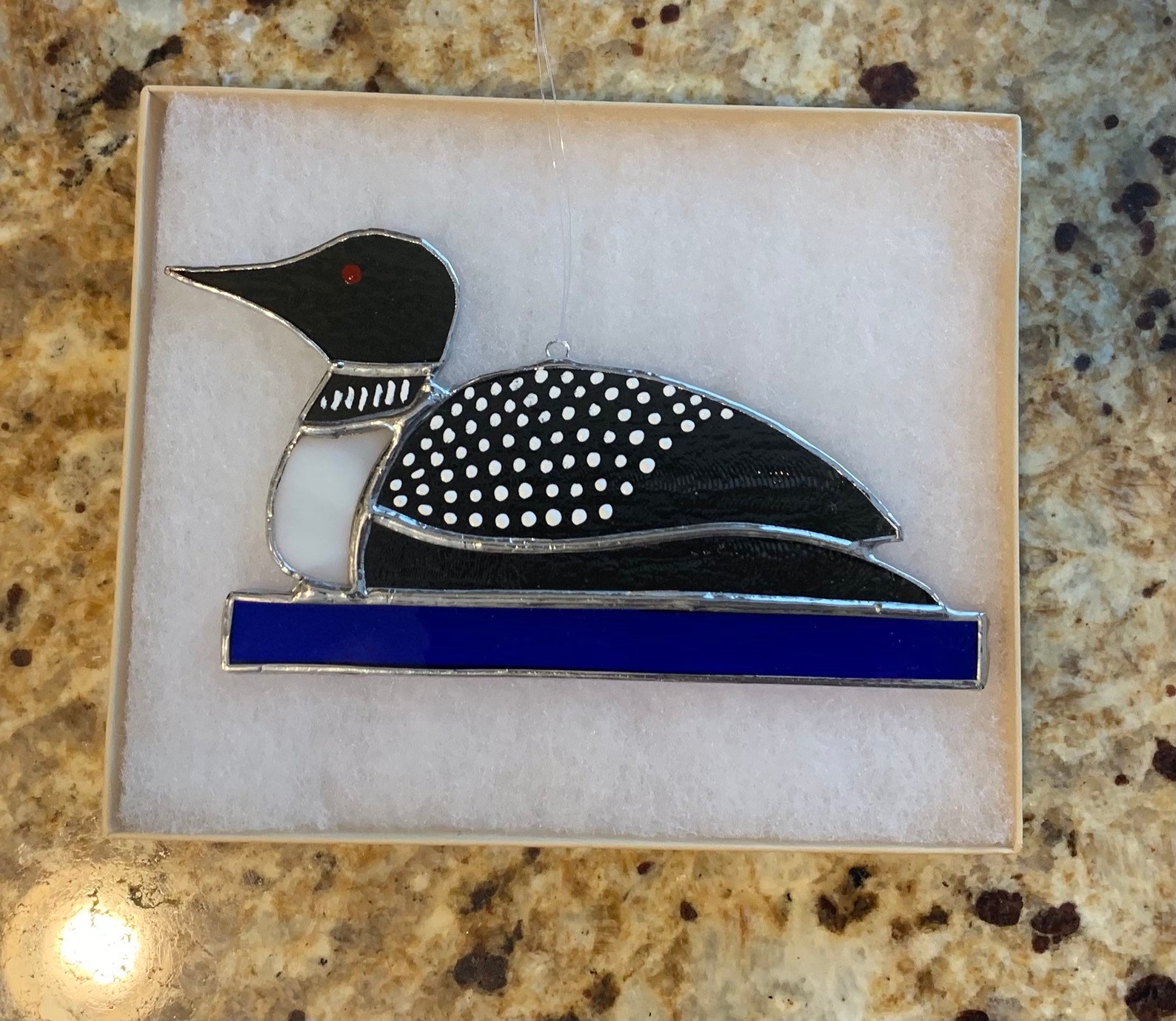 Stained Glass Loon Suncatcher Ornament Etsy