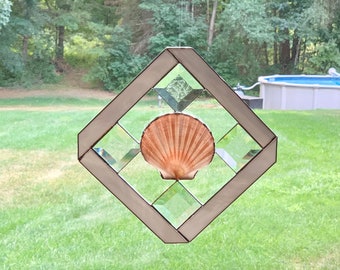 Large Seashell Sun Catcher Ornament Sea Shell