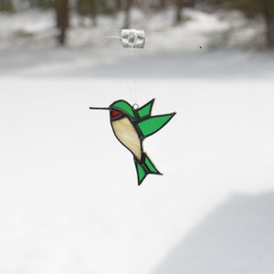 Stained Glass Hummingbird  Humming Bird SunCatcher Ornament