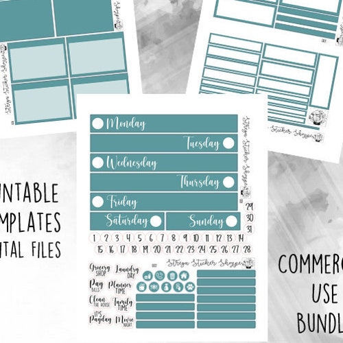 PRINTABLE DIGITAL DOWNLOAD Erin Condren / Happy Planner / | Etsy