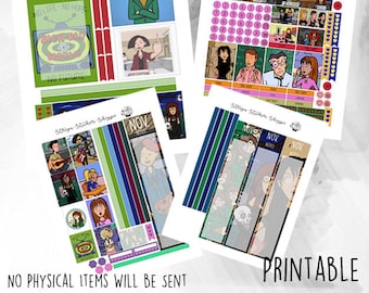 DESCARGA DIGITAL IMPRIMIBLE Erin Condren / Happy Planner / Bullet Journal / Planner Sticker Kit Daria Show / Sick Sad World / Mtv - Jane