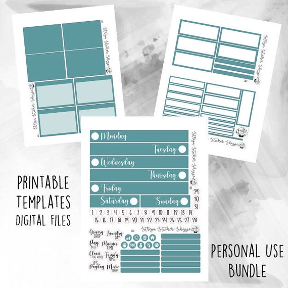 PRINTABLE DIGITAL DOWNLOAD Erin Condren / Happy Planner / - Etsy