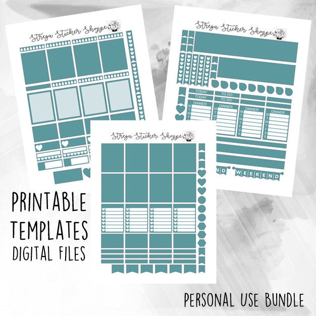 PRINTABLE DIGITAL DOWNLOAD Erin Condren / Happy Planner / - Etsy